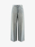 Miu Miu Cotton Jeans With Logo Lettering Embroidery