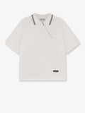 Miu Miu Cotton Polo Shirt With Asymmetric Zip