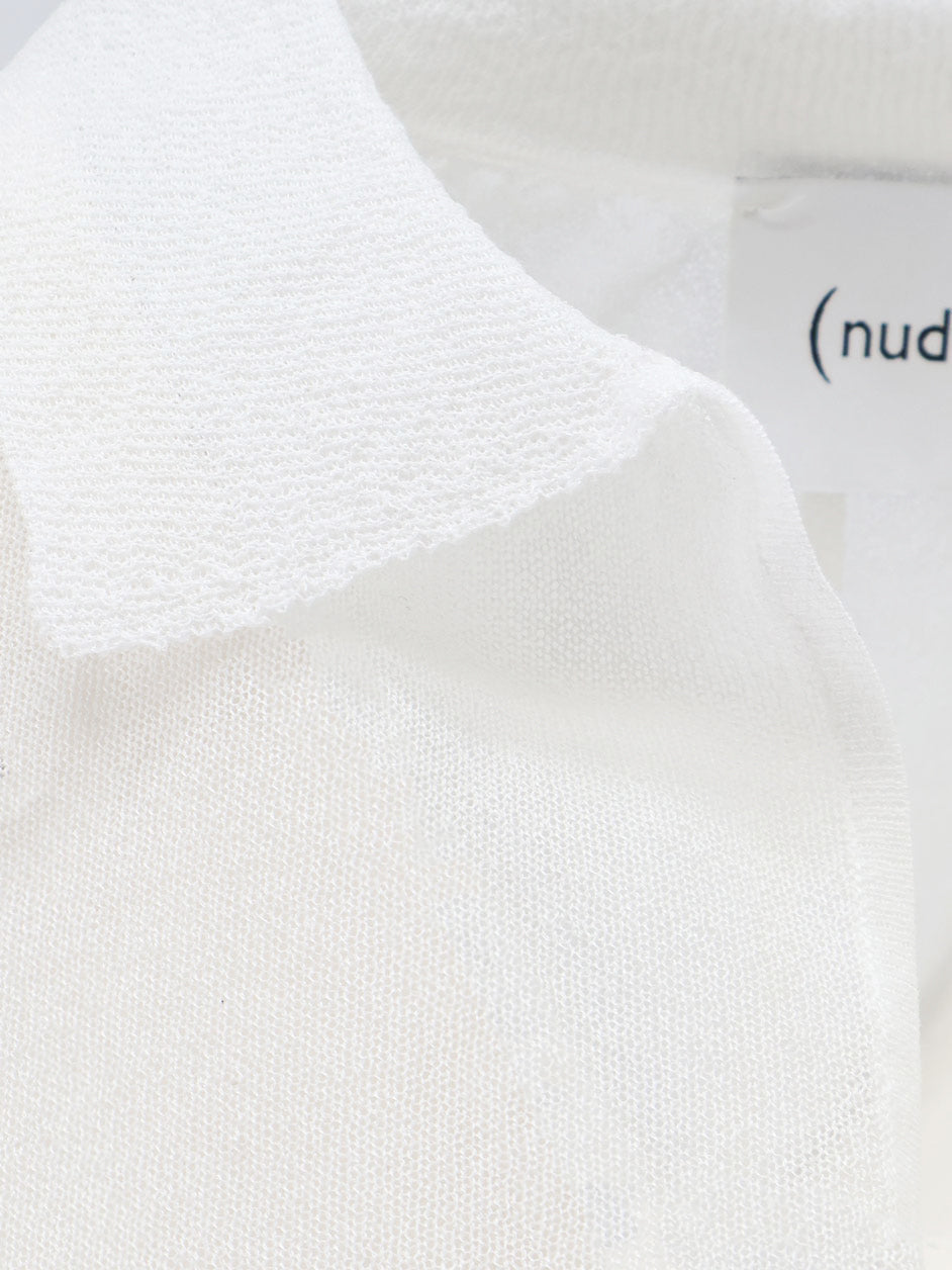 Nude Cotton Blend Polo Shirt