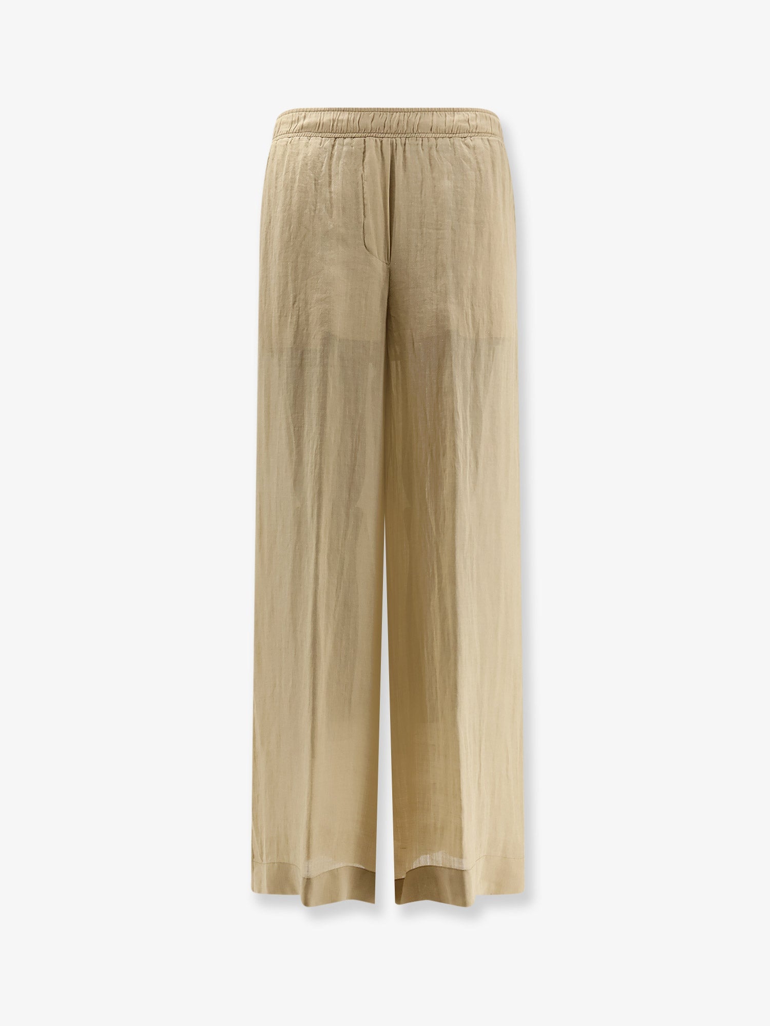 Nude Linen Blend Trousers