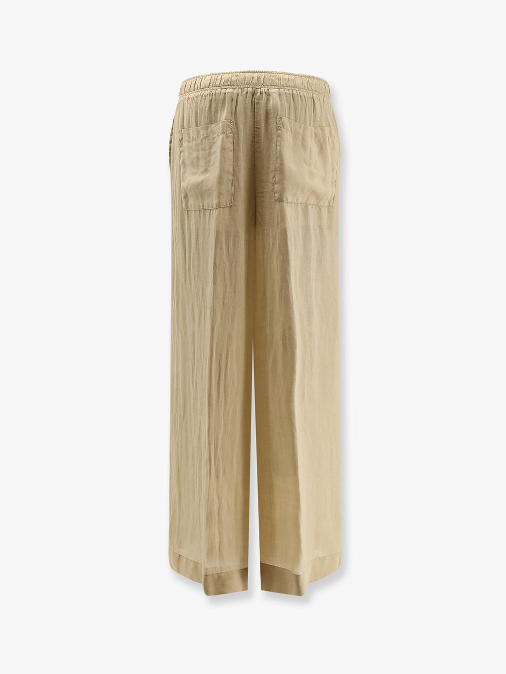 Nude Linen Blend Trousers