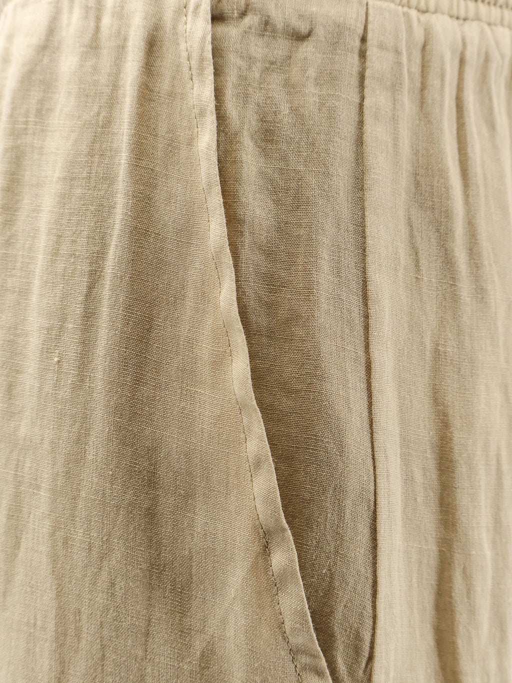 Nude Linen Blend Trousers