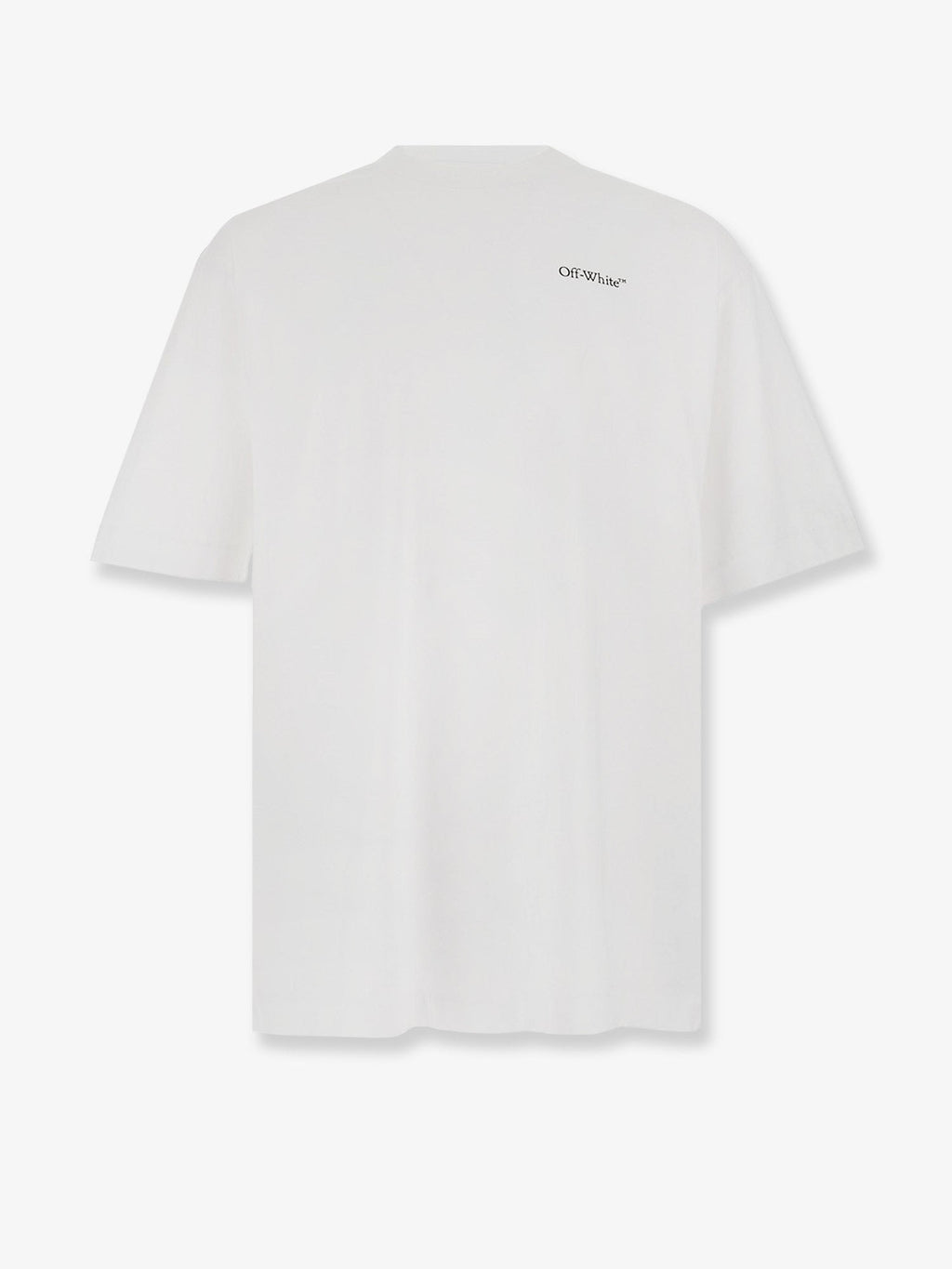 Off White Cotton T-Shirt With Frontal Logo