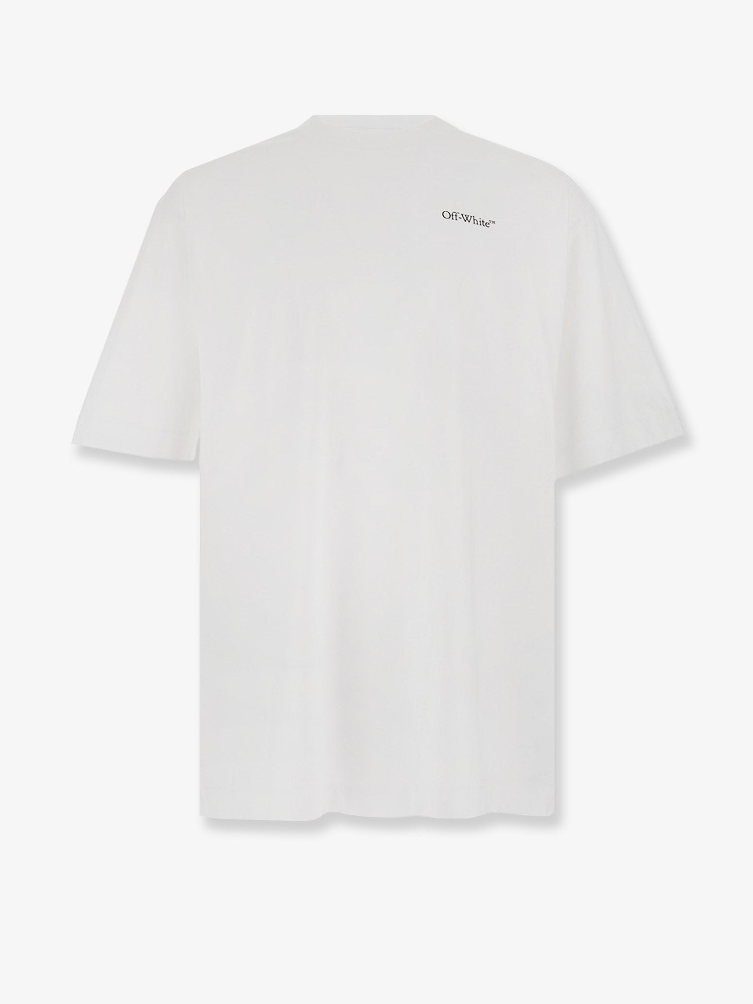 Off White Cotton T-Shirt With Frontal Logo