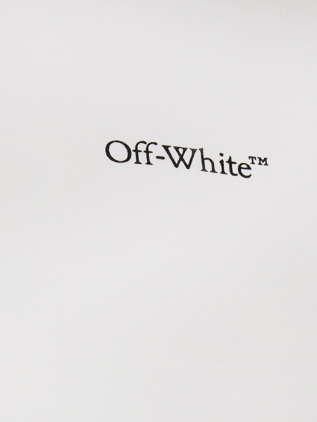Off White Cotton T-Shirt With Frontal Logo