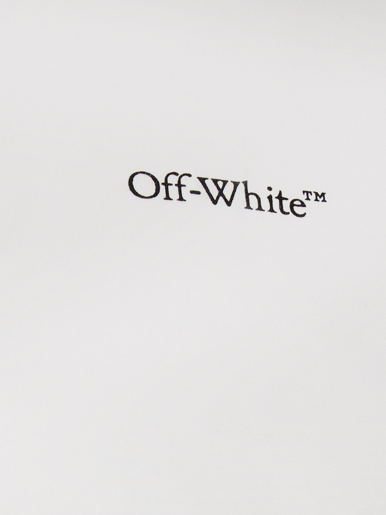 Off White Cotton T-Shirt With Frontal Logo