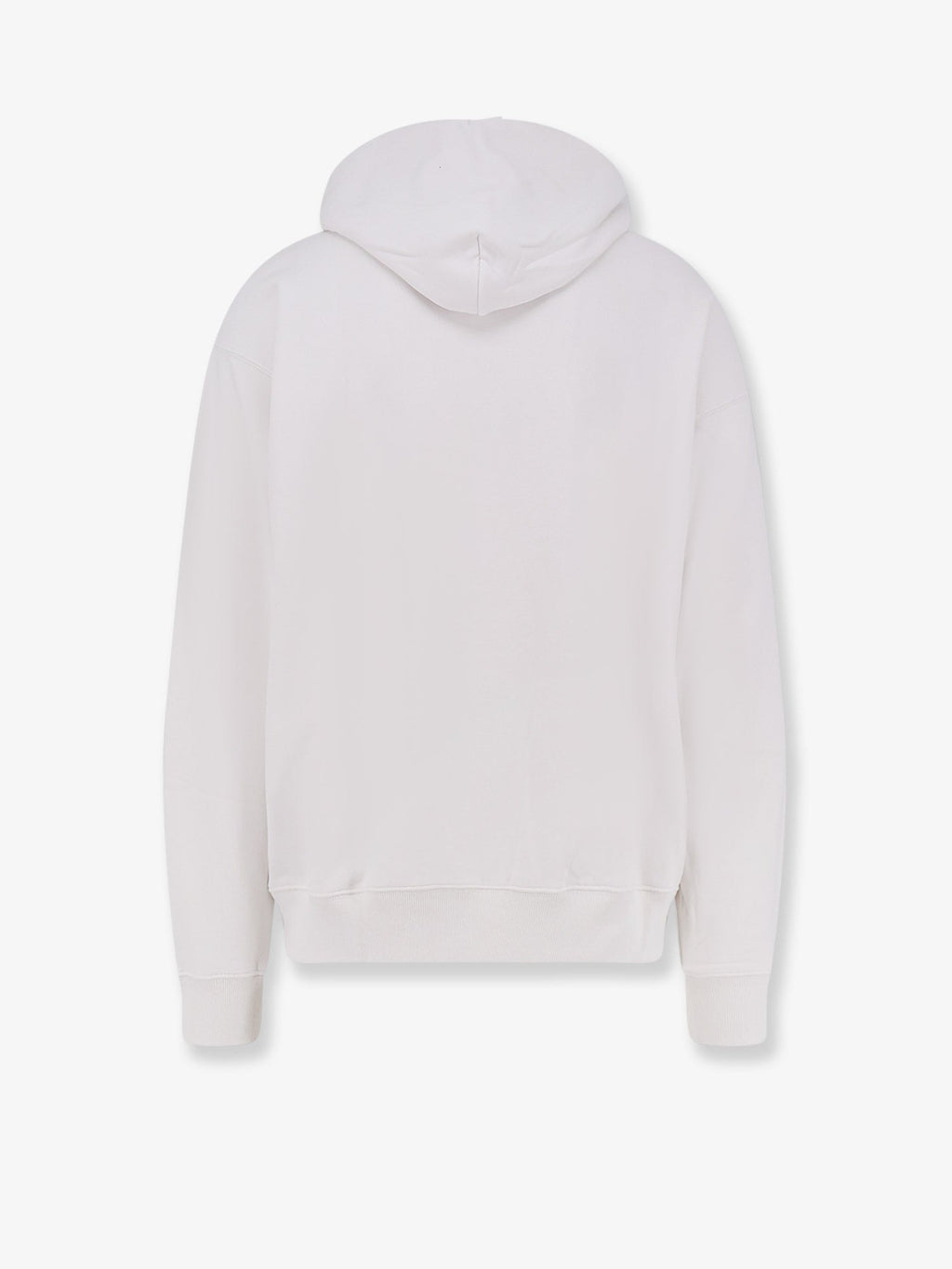 Off White Cotton Sweatshirt With Frontal Logo Print