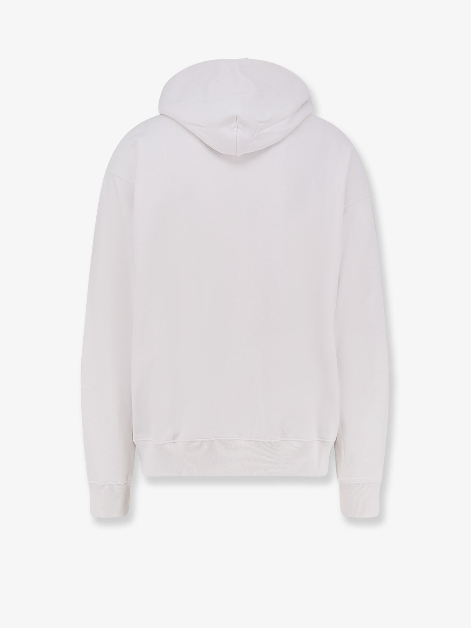 Off White Cotton Sweatshirt With Frontal Logo Print