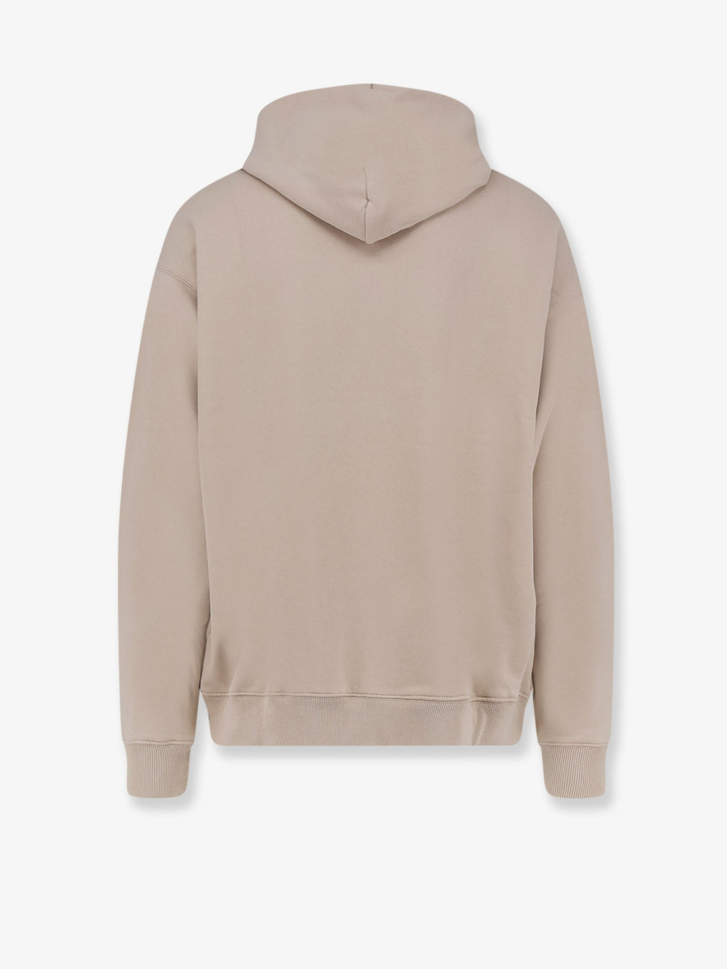 Off White Cotton Sweatshirt With Frontal Logo Print