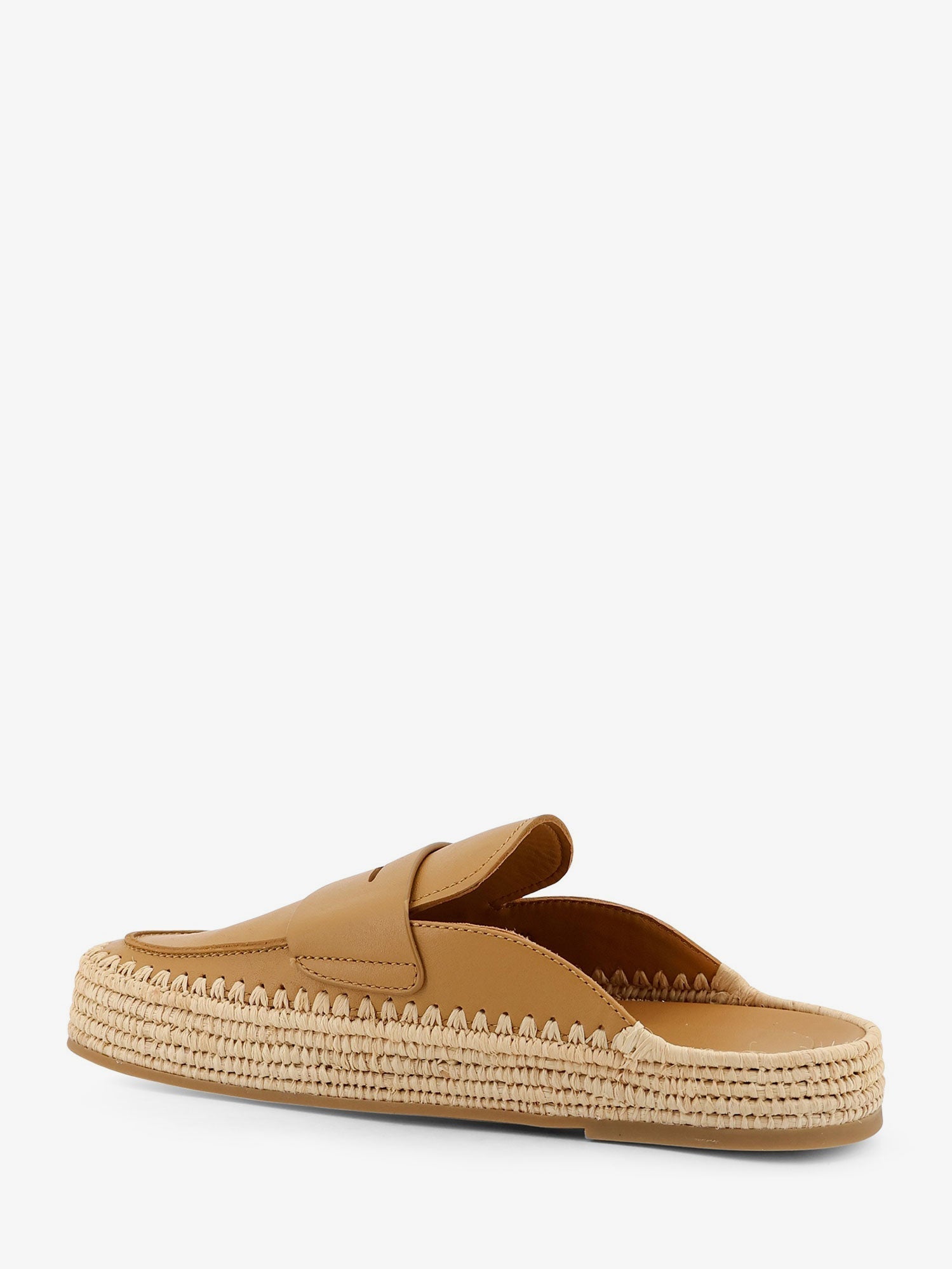 Paloma Barcelo' Belinda Leather And Raffia Sandals