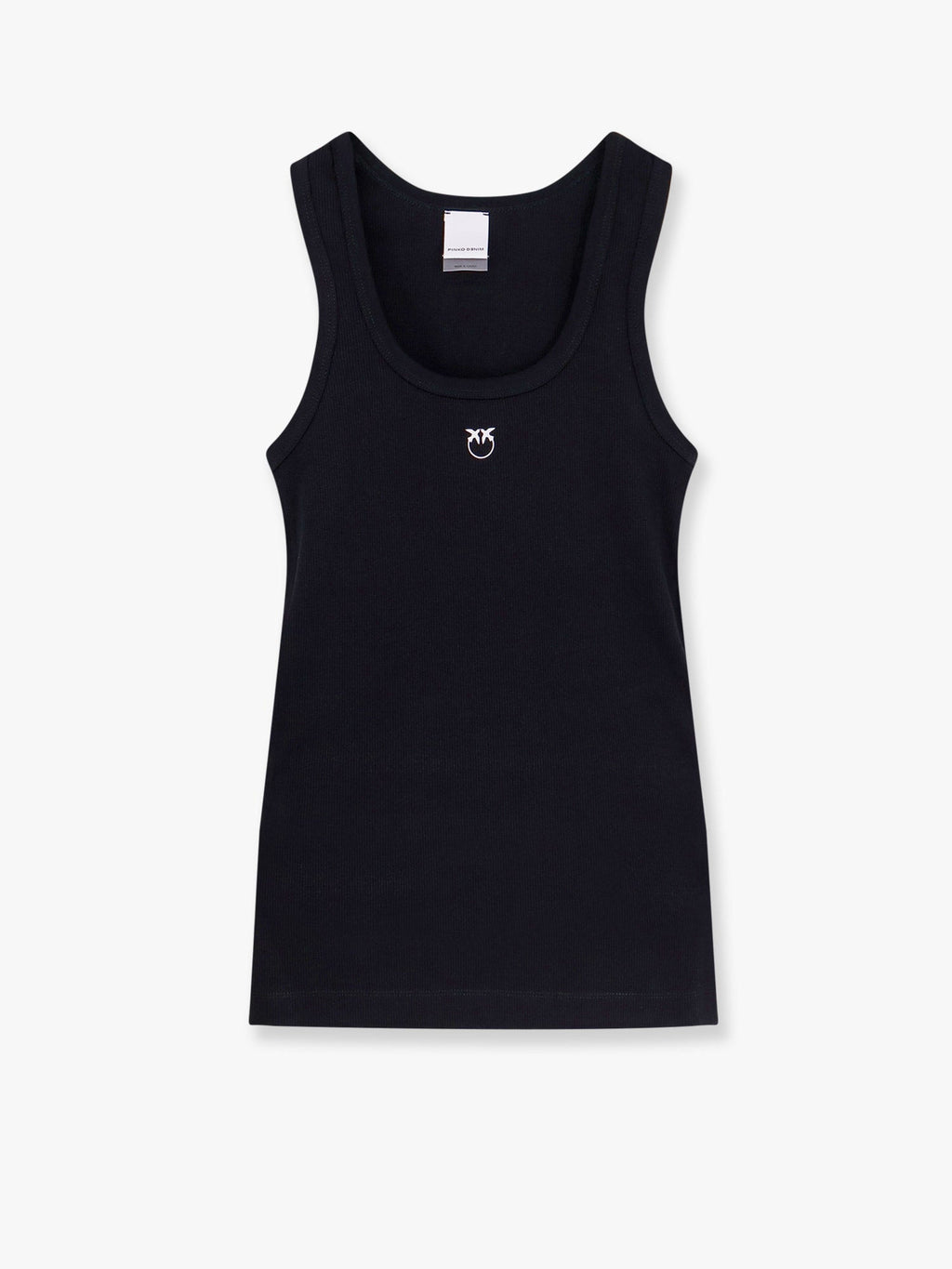 Pinko Cotton Tank Top With Love Birds Logo On The Front