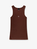 Pinko Calcolatore Cotton Tank Top With Frontal Love Birds Logo
