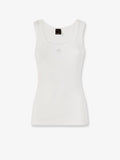 Pinko Cotton Tank Top With Love Birds Logo On The Front