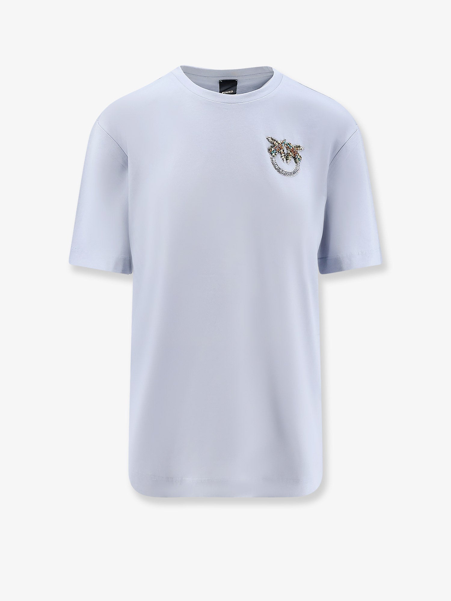 Pinko Cotton T-Shirt With Love Birds Logo On The Front