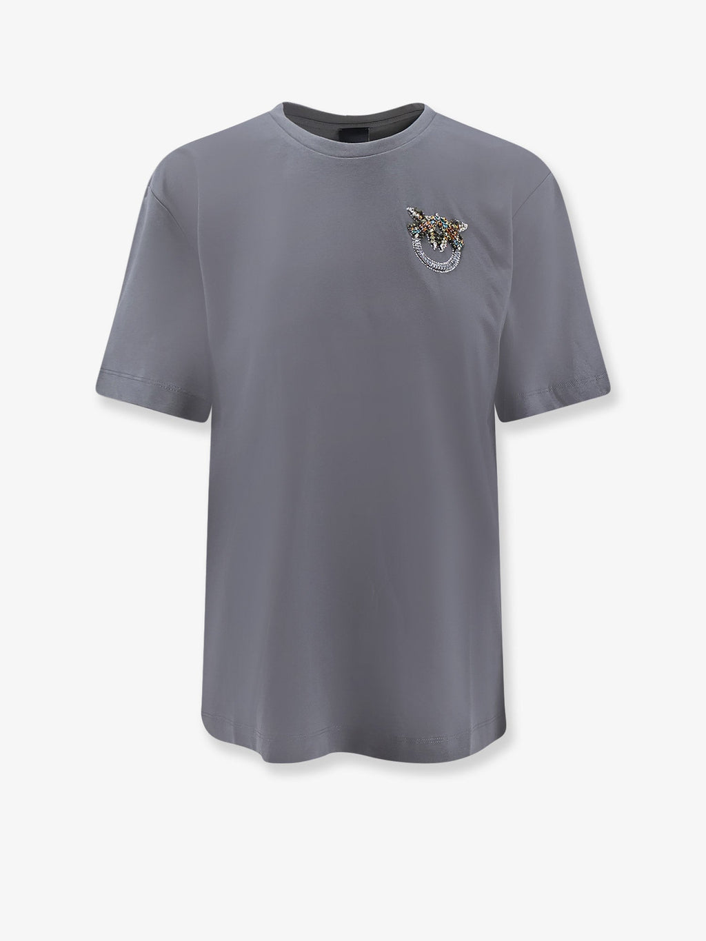 Pinko Cotton T-Shirt With Love Birds Logo On The Front