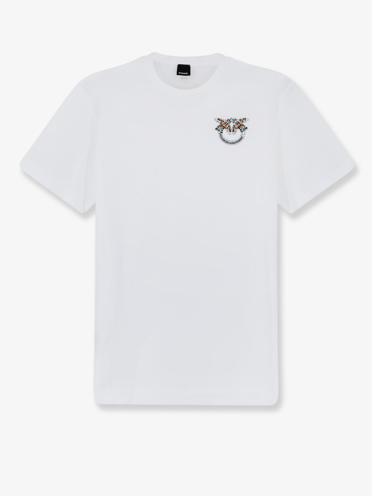Pinko Cotton T-Shirt With Love Birds Logo On The Front