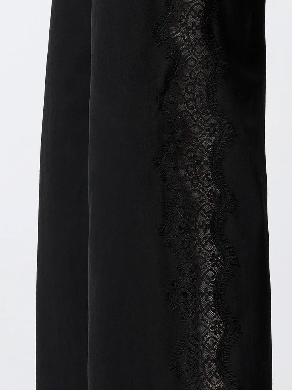 Pinko Denim Trousers With Lace Detail On The Side