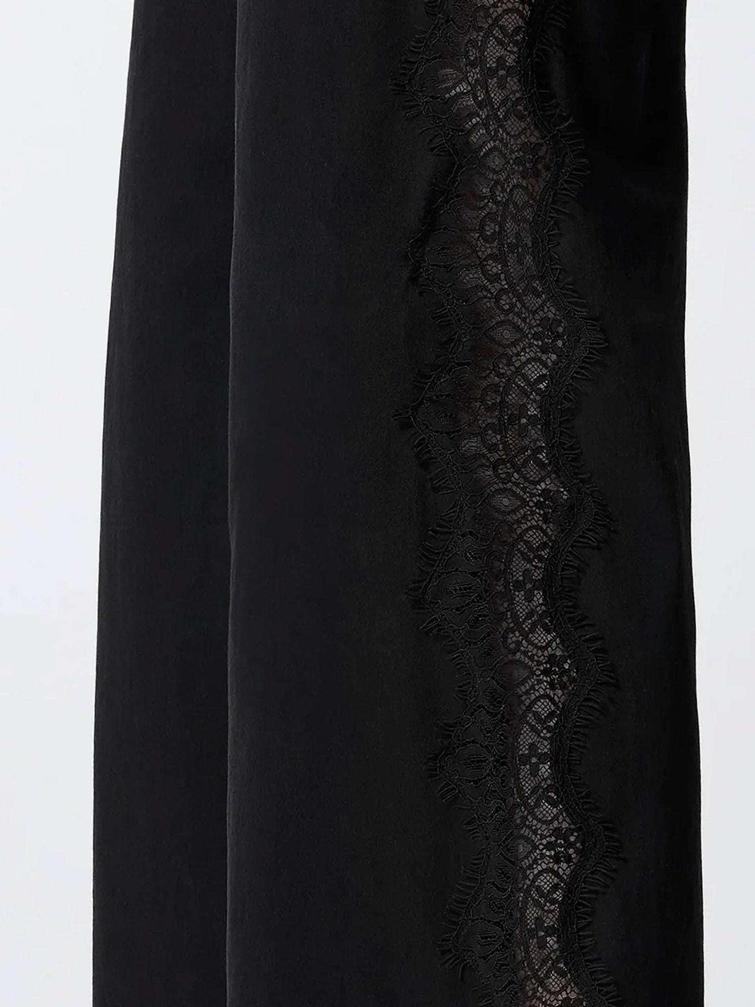 Pinko Denim Trousers With Lace Detail On The Side