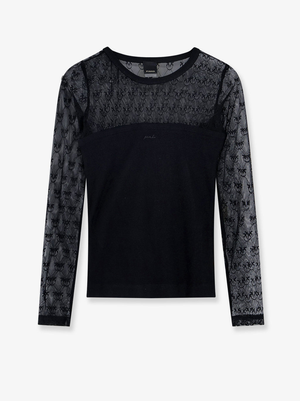 Pinko Love Birds Lace Jersey Sweater