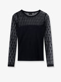 Pinko Love Birds Lace Jersey Sweater