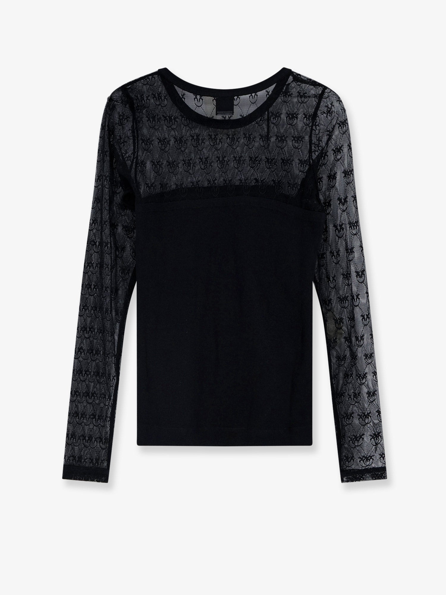 Pinko Love Birds Lace Jersey Sweater