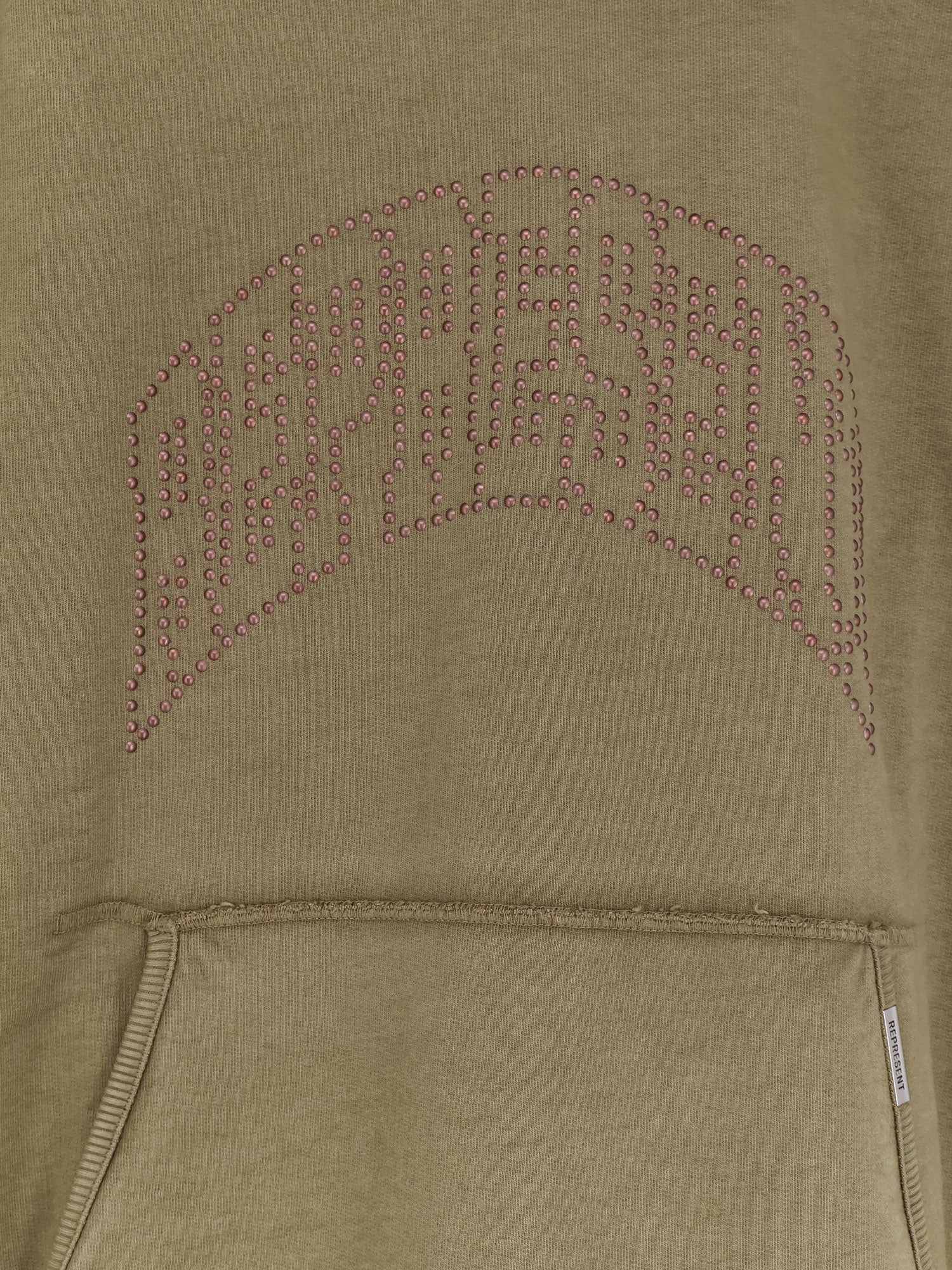 Represent Represent Embellished Hoodie Cotton Sweatshirt