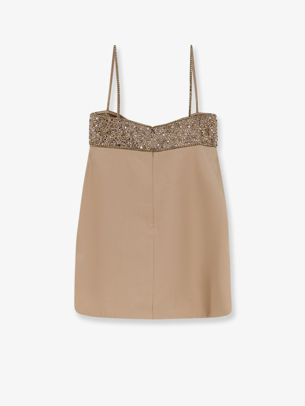 Retrofete Shyla Satin Dress With Rhinestones Detail