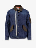 Sacai Denim Jacket With Nylon Inserts