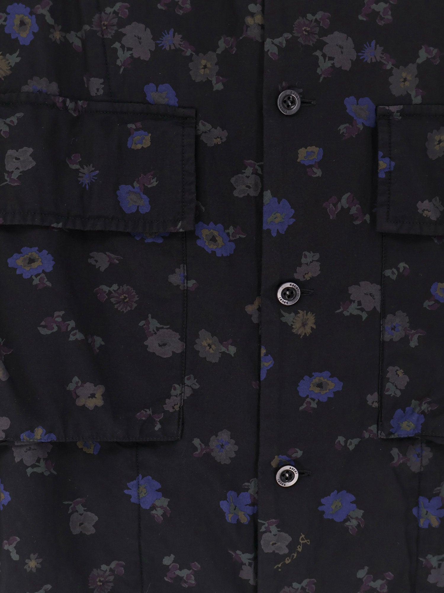 Sacai Cotton Blend Shirt With Floral Print