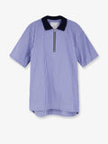 Sacai Striped Fabric Polo Shirt