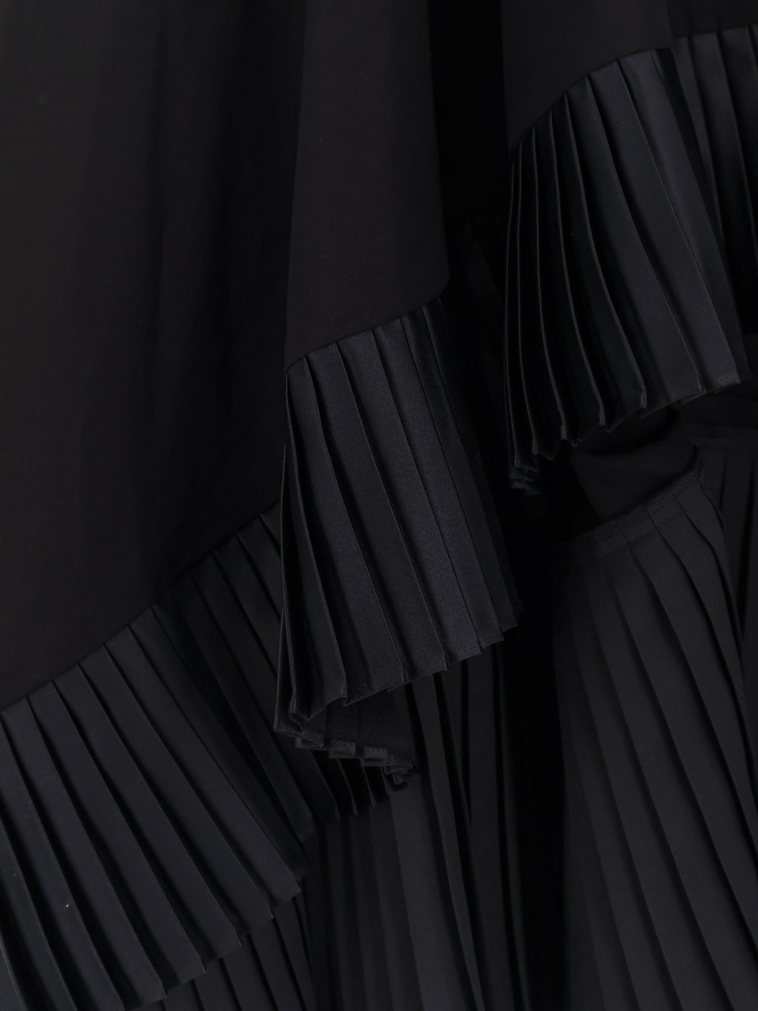 Sacai Cotton Dress With Pleated Details