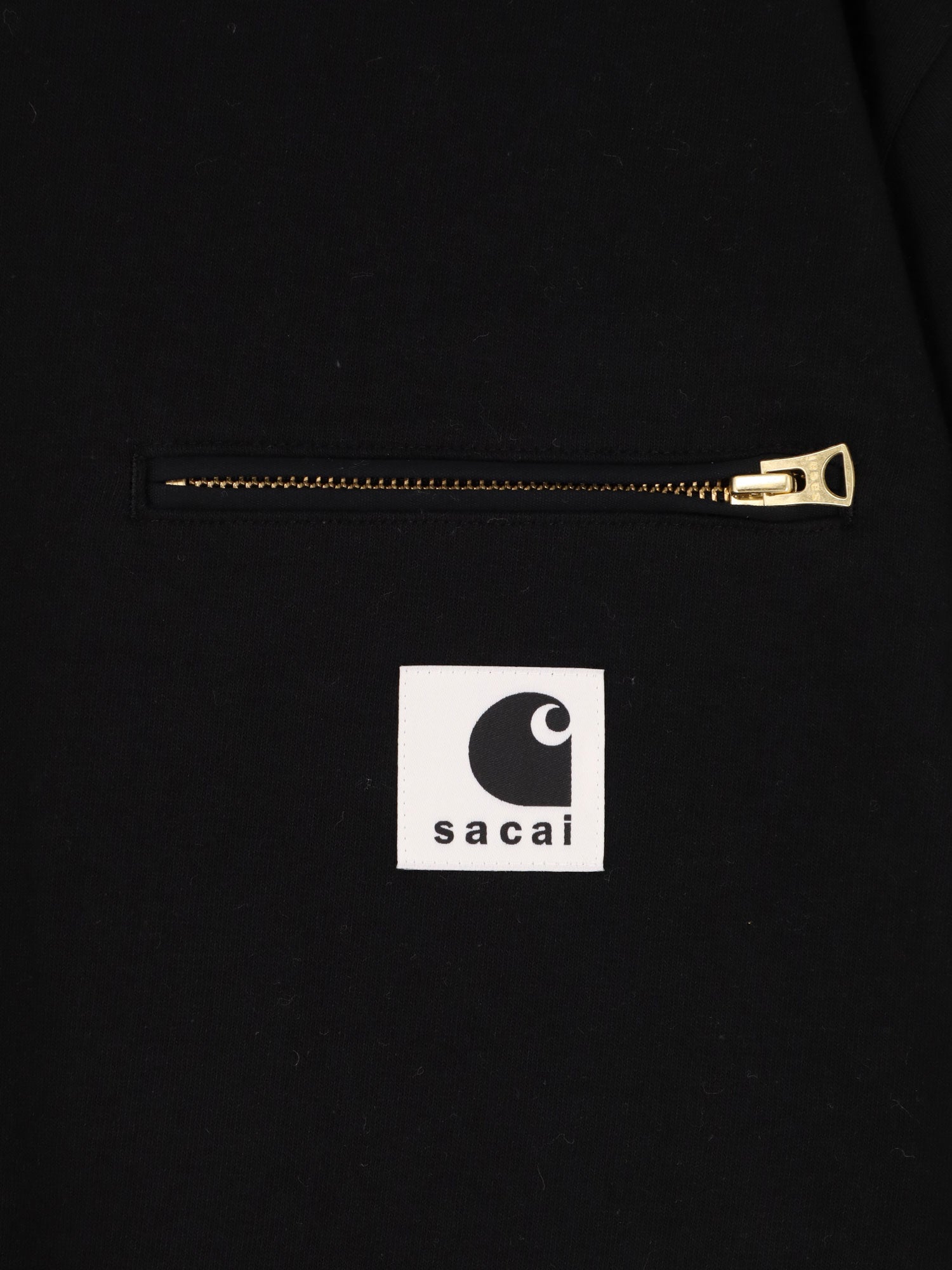Sacai X Carhartt Wip Cotton T-Shirt Witht Logo Patch On The Front