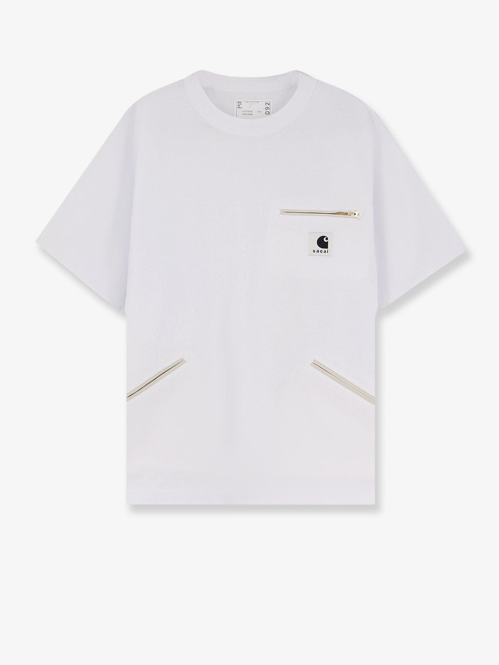 Sacai X Carhartt Wip Cotton T-Shirt With Frontal Logo Patch