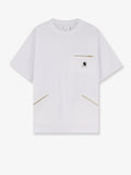 Sacai X Carhartt Wip Cotton T-Shirt With Frontal Logo Patch