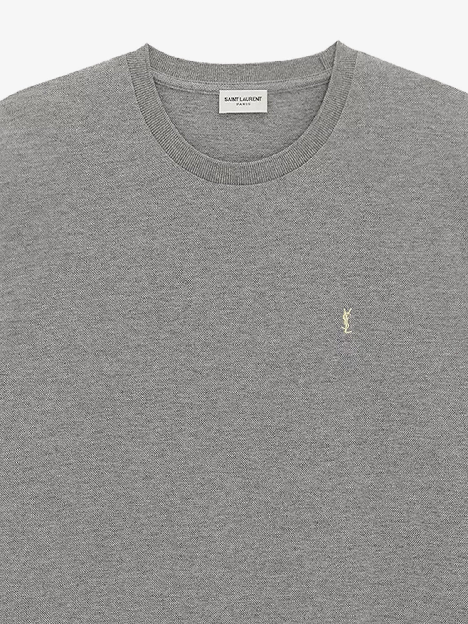 Saint Laurent Recycled Material T-Shirt With Cassandre Embroidery