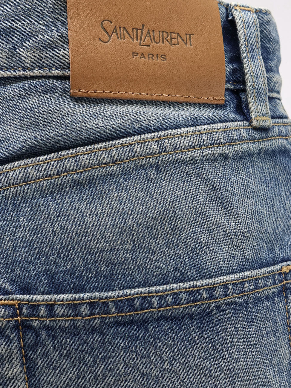 Saint Laurent Ankle Midi Blue Denim Jeans