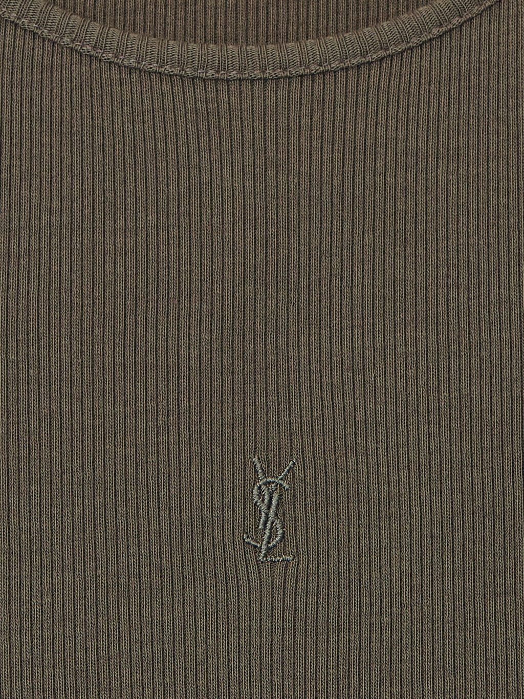 Saint Laurent Ribbed Cotton Top