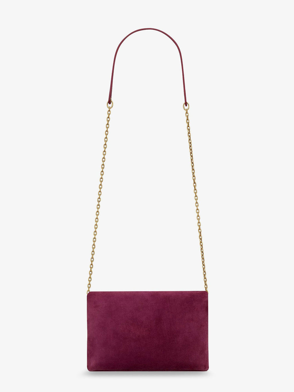Saint Laurent Suede Crossbody With Metal Cassandre Logo