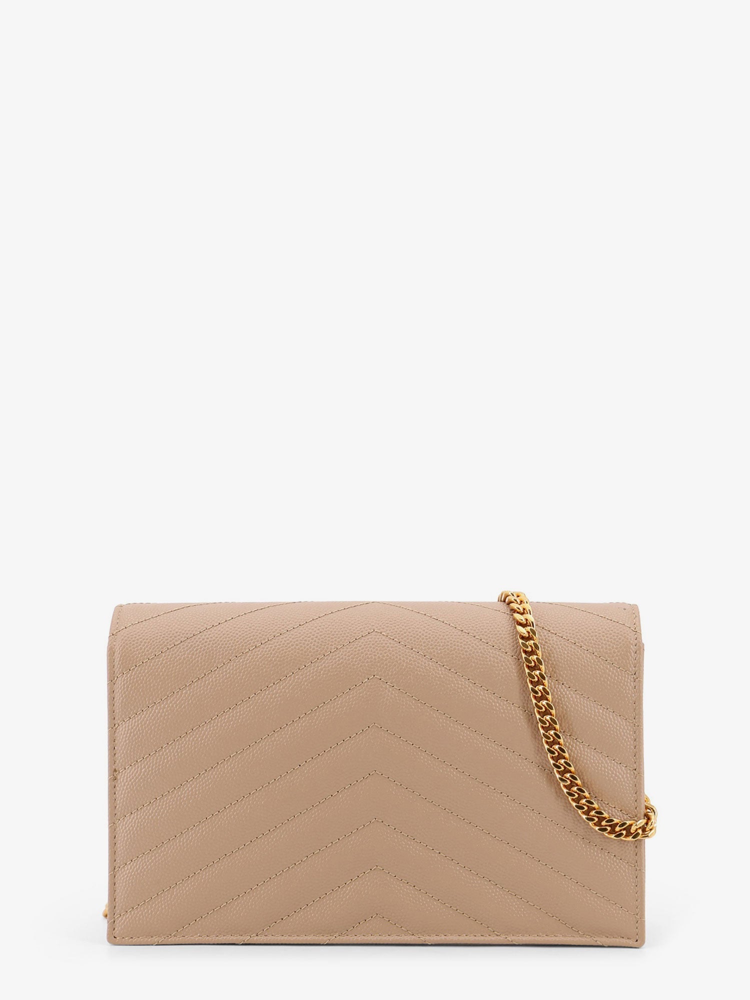Saint Laurent Leather Crossbody Bag With Metal Cassandra Logo