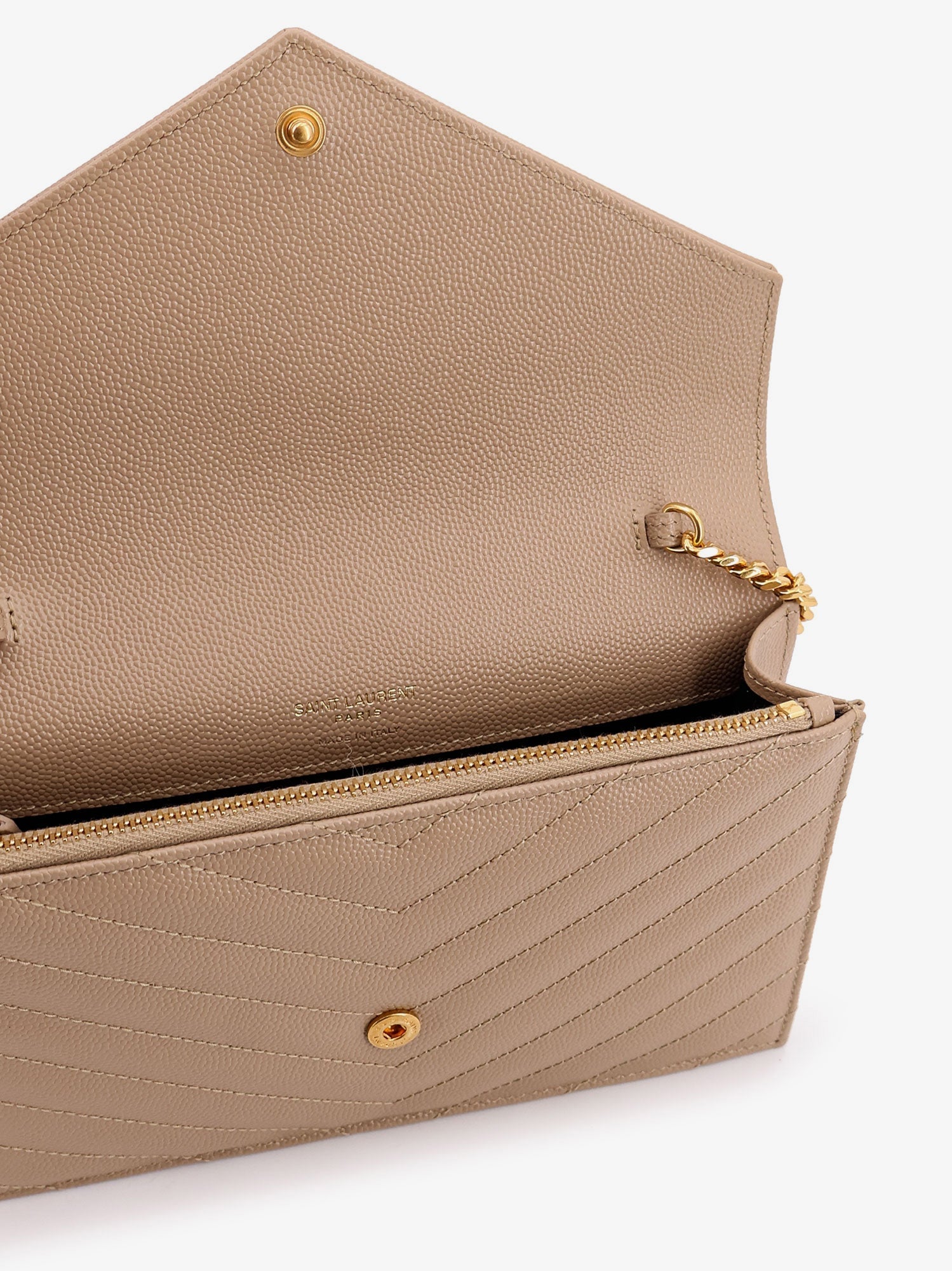 Saint Laurent Leather Crossbody Bag With Metal Cassandra Logo