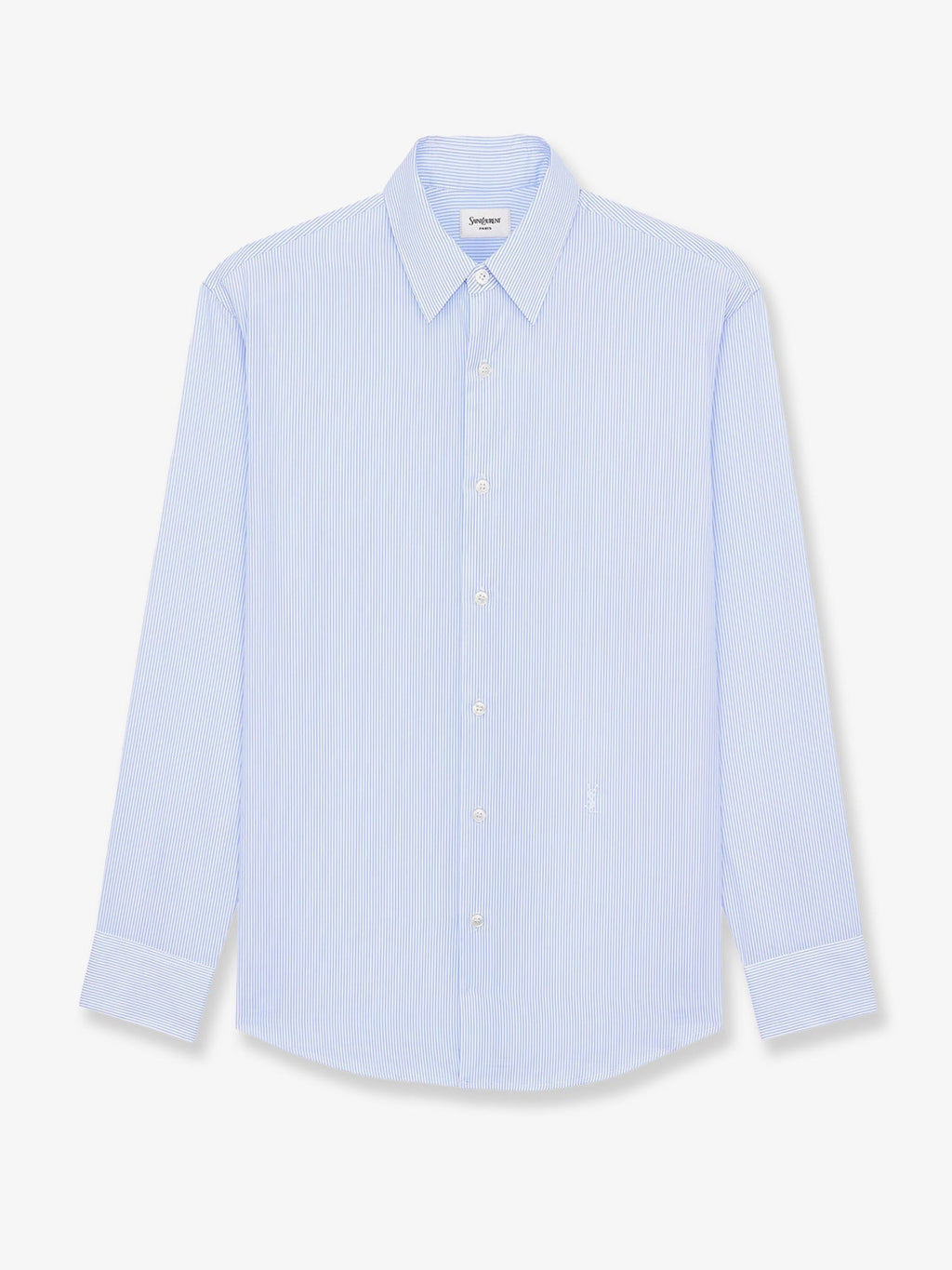 Saint Laurent Cassandre Cotton Shirt With Striped Pattern