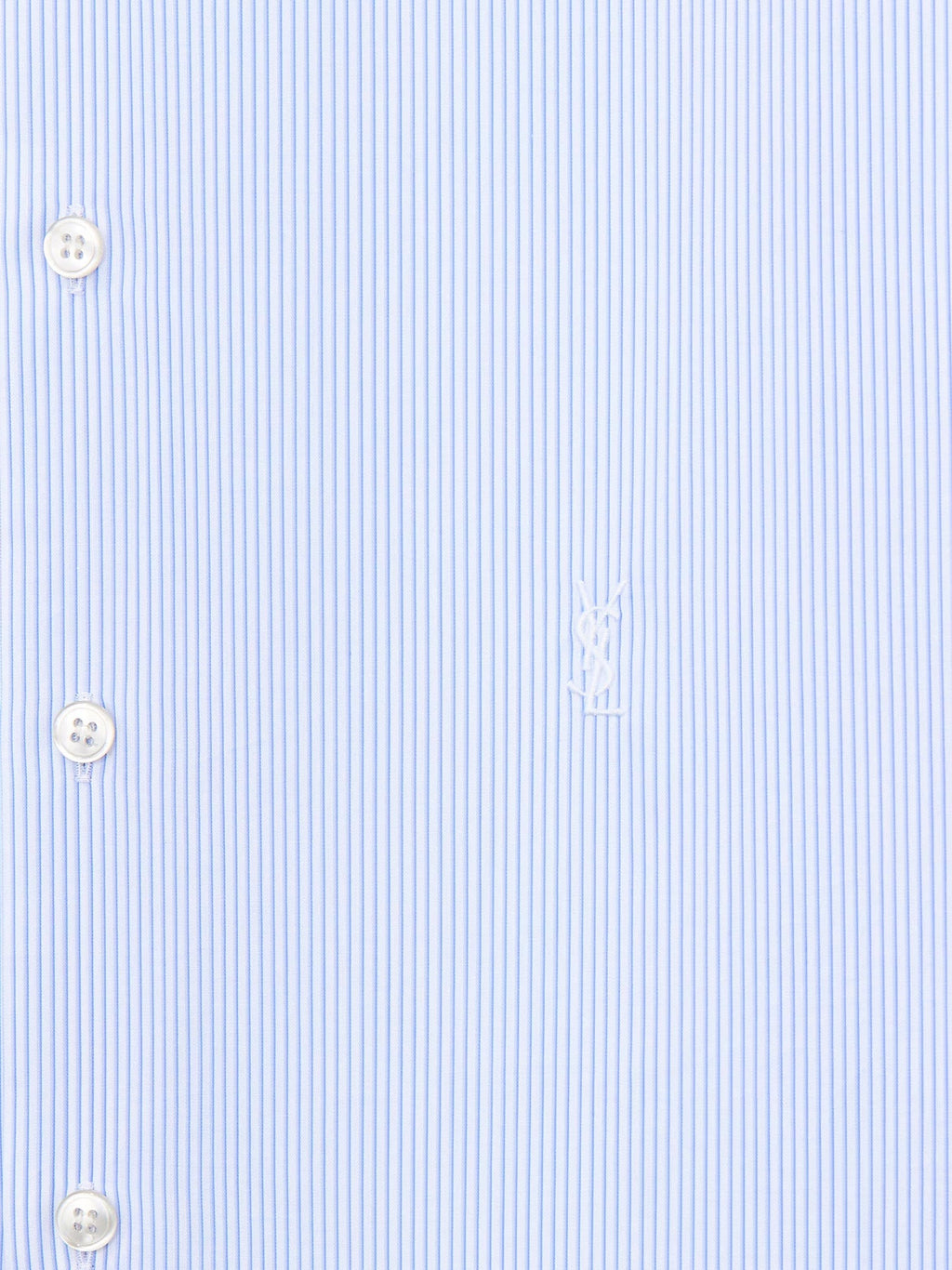 Saint Laurent Cassandre Cotton Shirt With Striped Pattern