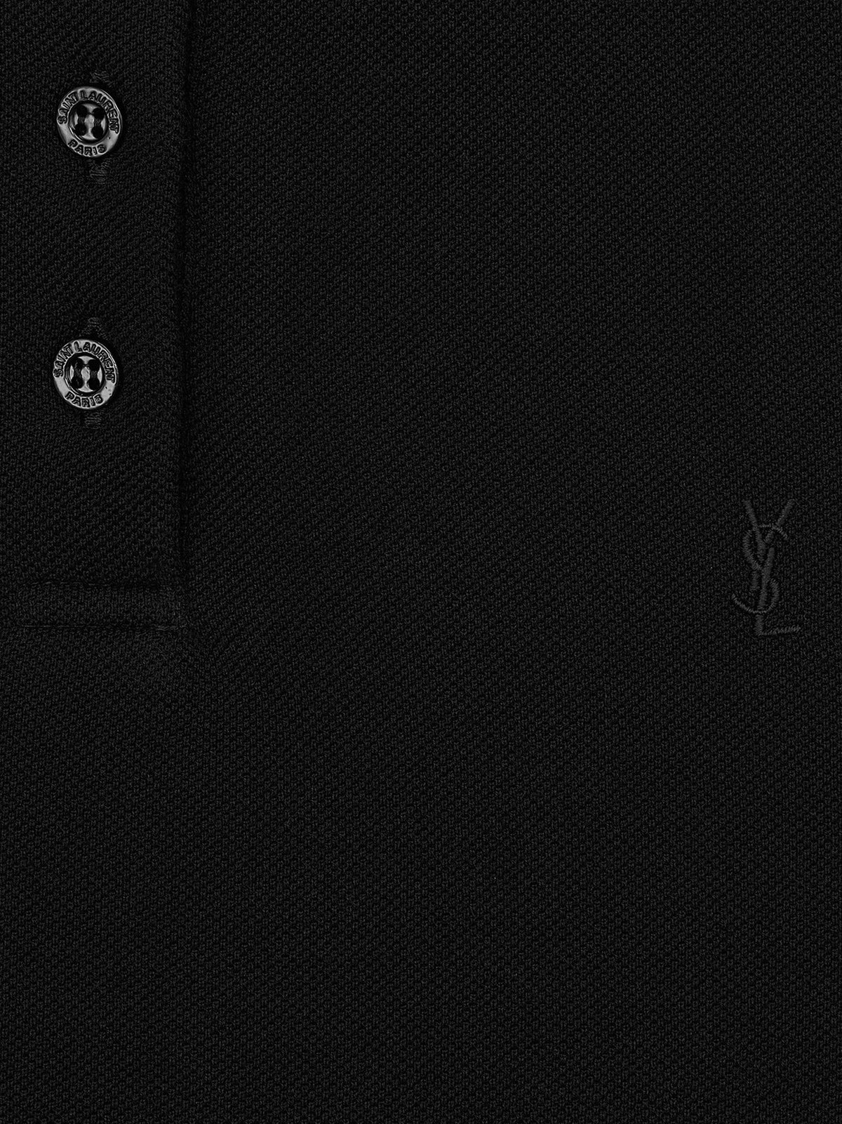 Saint Laurent Cassandre Cotton Polo Shirt