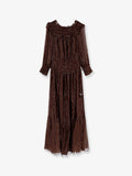 Self Portrait Georgette Long Dress With Lurex Detail