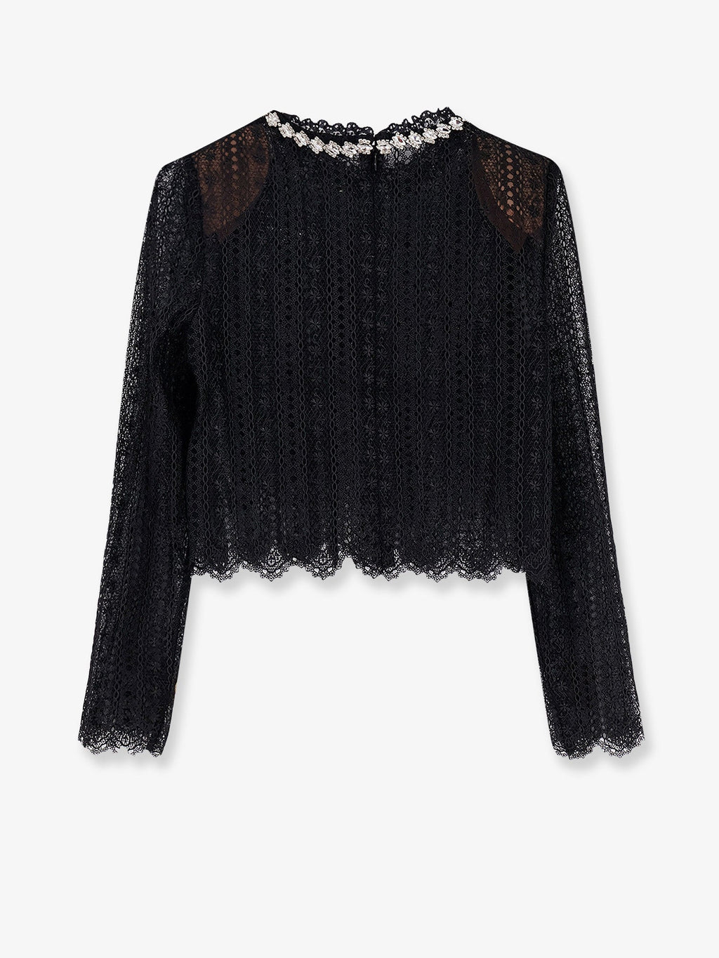 Self Portrait Lace Top With Rhinestones