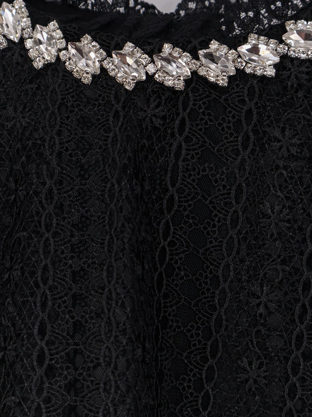 Self Portrait Lace Top With Rhinestones