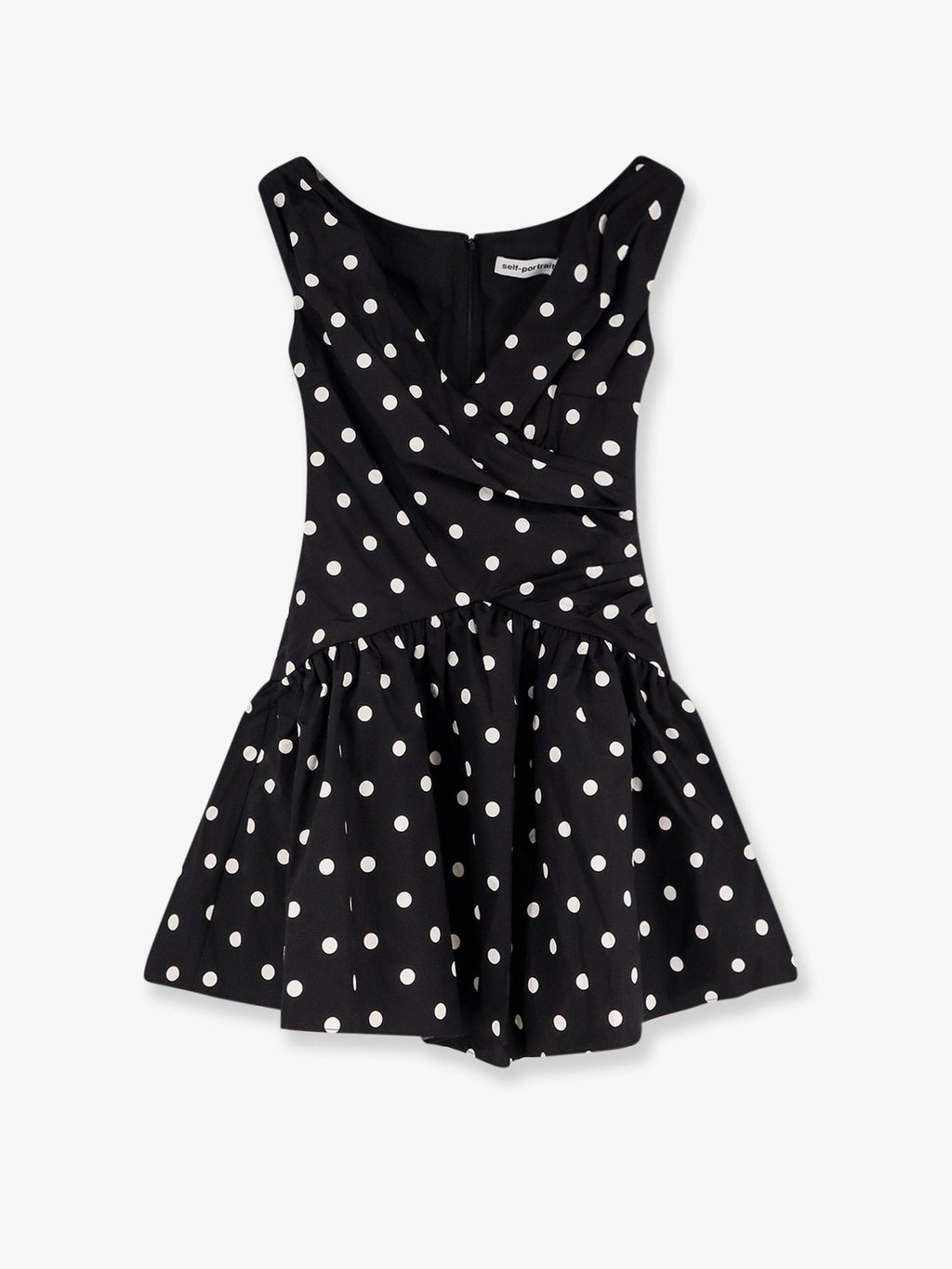Self Portrait Polka-Dots Cotton Mini Dress