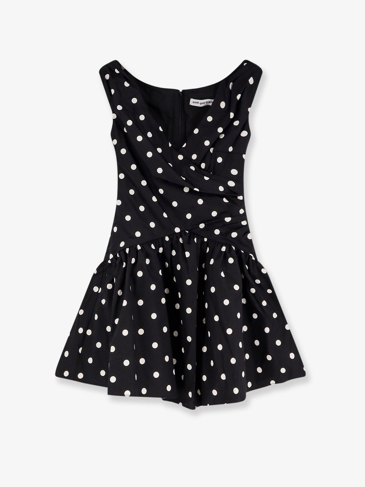 Self Portrait Polka-Dots Cotton Mini Dress