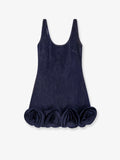 Self Portrait Denim Mini Dress With 3D Flowers