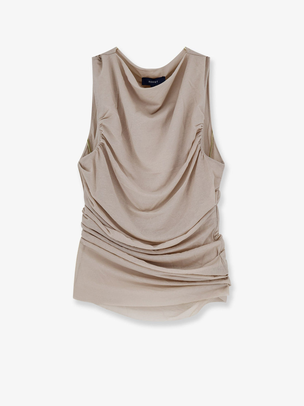 Soeur Irina Extra-Fine Cotton Crêpe Top